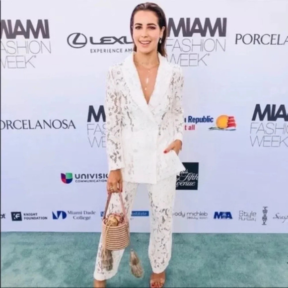 Zara lace pant suit white - Picture 6 of 7